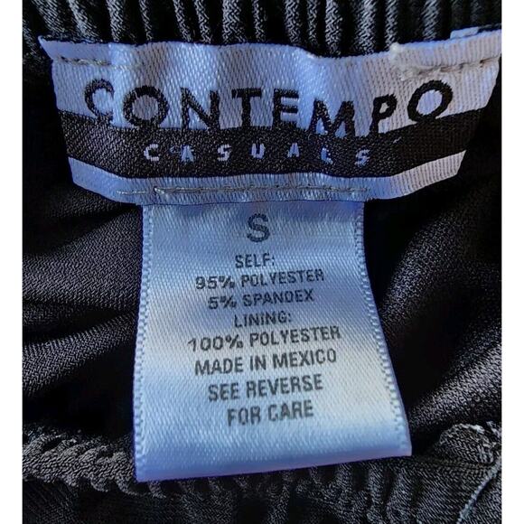 Contempo Casuals Halter Top Romper Jumpsuit Sz Small Black Wide Leg VTG 90s - Picture 5 of 8